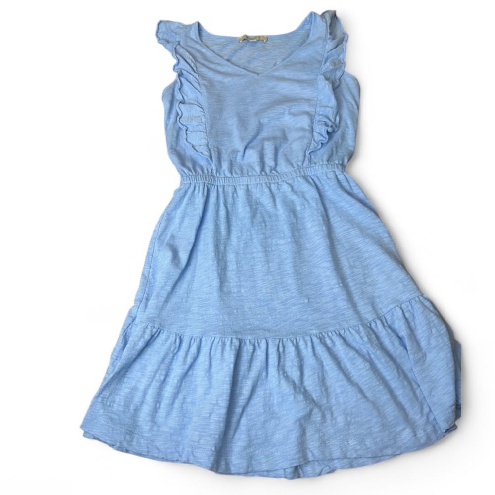 LOFT Ruffle Blue Dress - Picture 15 of 16